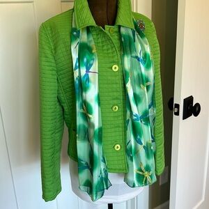 harve bernard sz 14p St Patrick’s day jacket, scarf, brooch and cuff all bundled